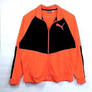puma womens Contrast 2.0 Jacket Orange Black size  2XL